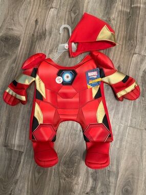 Marvel Red and Gold Iron Man Dog Costume
